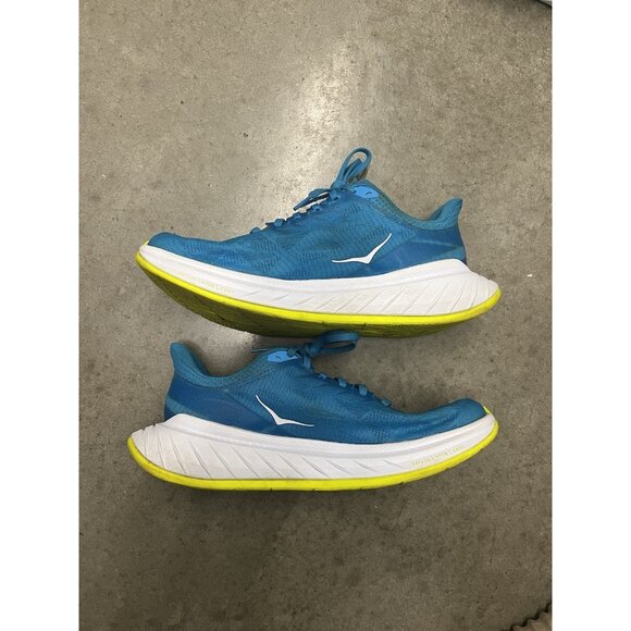 Hoka One One Men's Carbon Blue Running 1113526 dbctr Men size 9 used no box - Picture 2 of 6